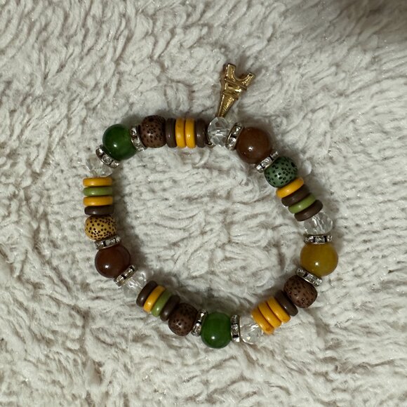 Beaded Bracelets with an Elastic Stretch, Fits 7"- 8" inch circ. PAIR - Picture 3 of 4